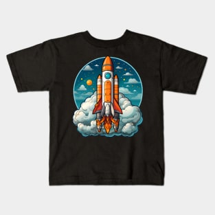 AI Generated Rocketship Kids T-Shirt